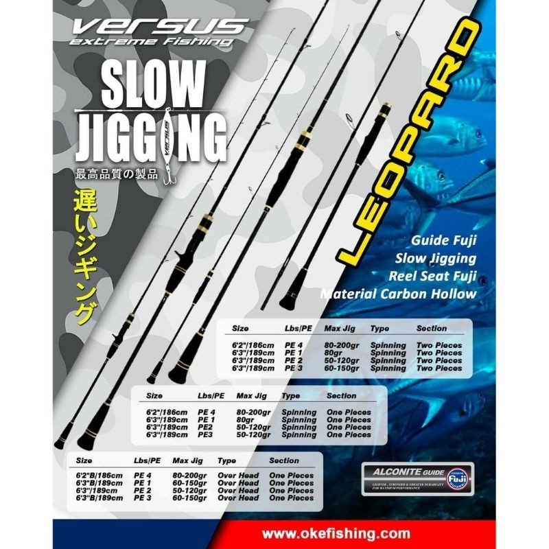 Rod / Joran Versus Leopard Slow Jigging 621B BY JJS