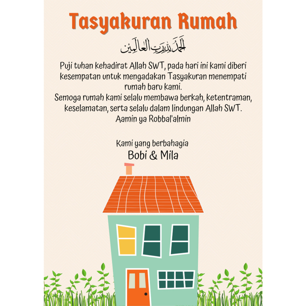 Stiker Tasyakuran Rumah Baru/syukuran rumah baru/ISI 20PCS/pindah rumah