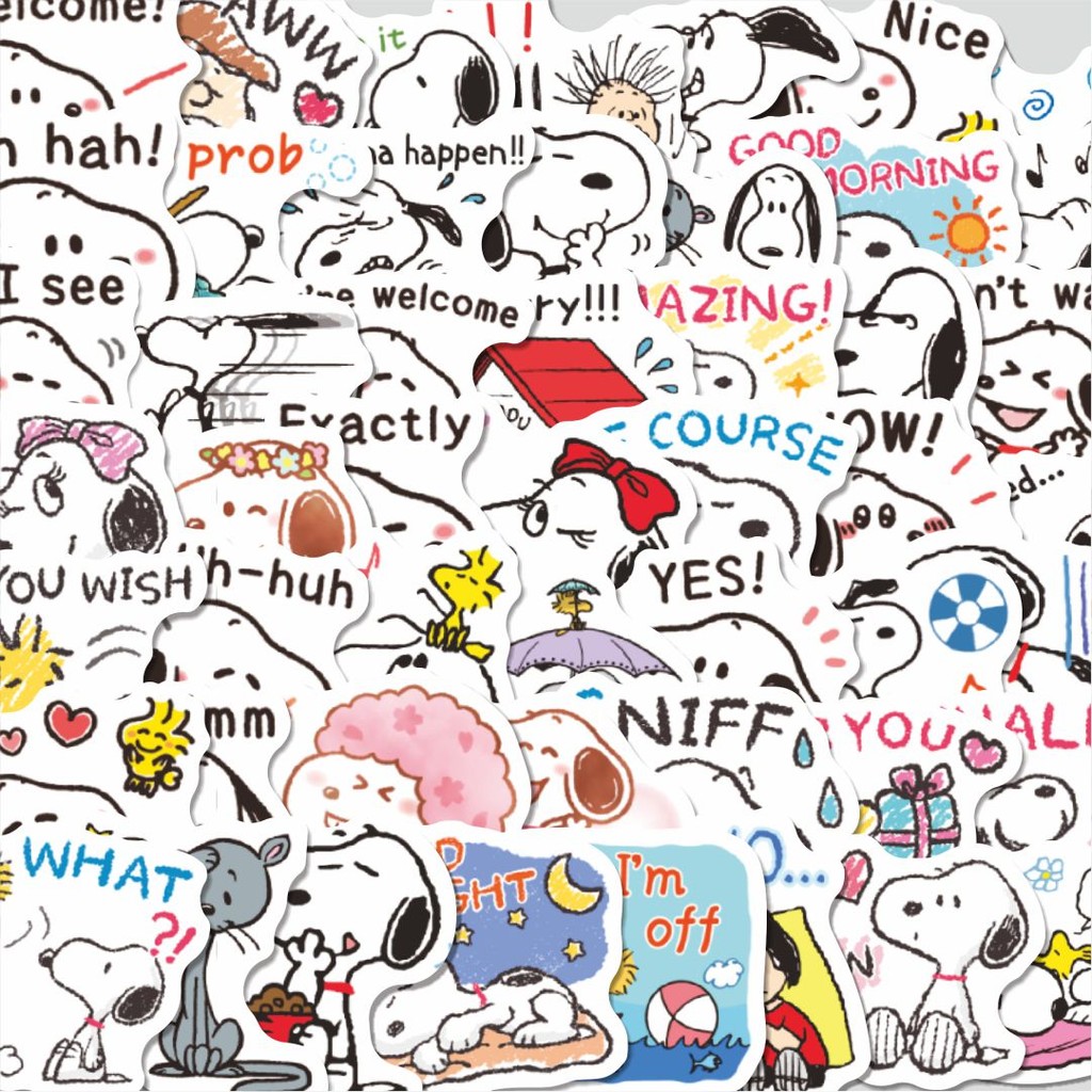 

Stiker Cutting Pack Stiker Kartun Snoopy V9 Isi 100Pcs Series Aesthetic Lucu Keren Untuk Koper Bahan Vynil