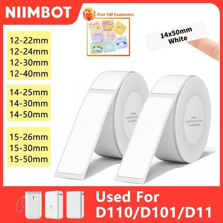 

NIIMBOT D11/D110/D101 Kertas Label Putih Thermal Stiker, Stiker Nama, Kertas Label Harga Putih