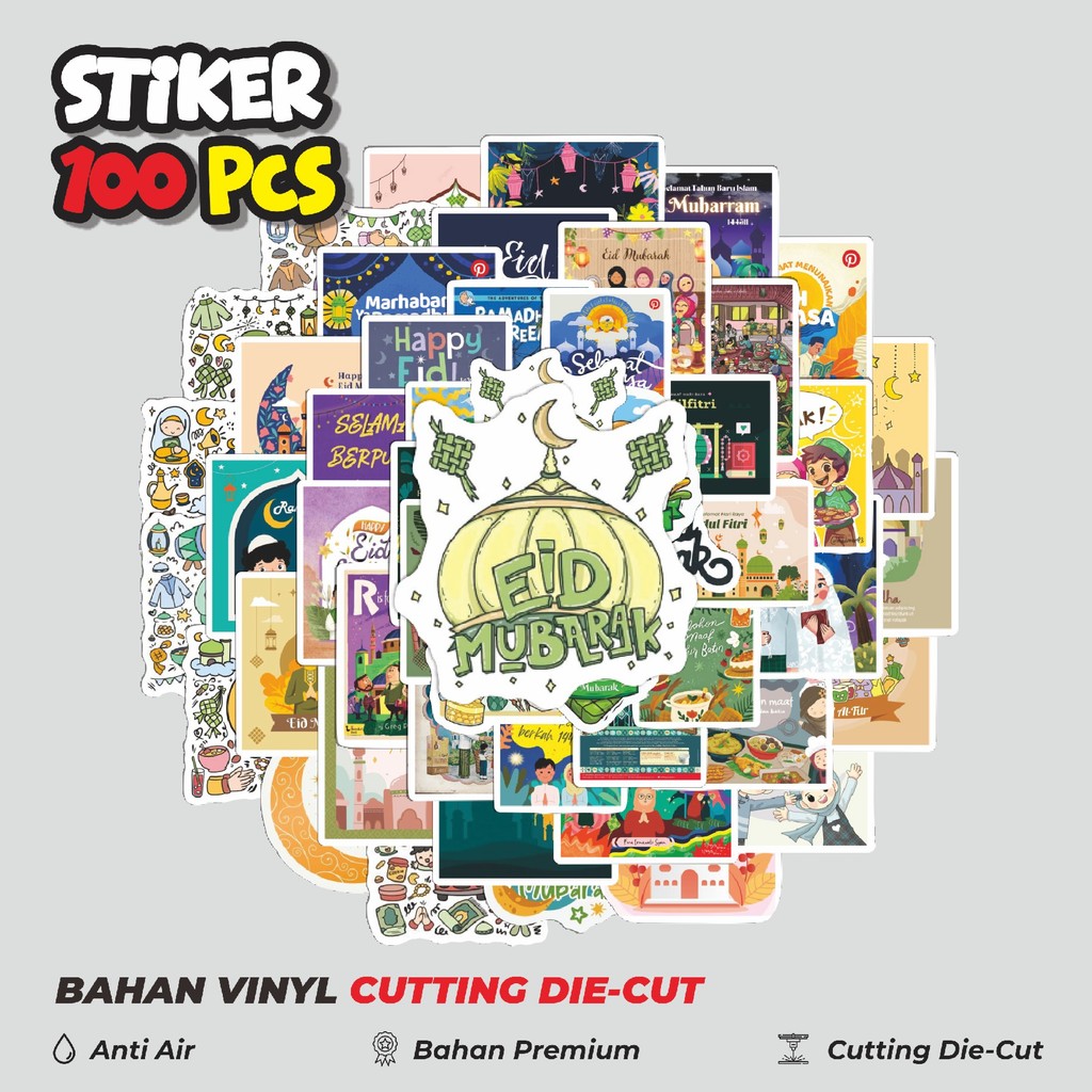 

Terbaru! 50 pcs Stiker Tema Idul Fitri V3 Dekorasi Lucu Kreatif untuk Notebook, Skateboard, HP