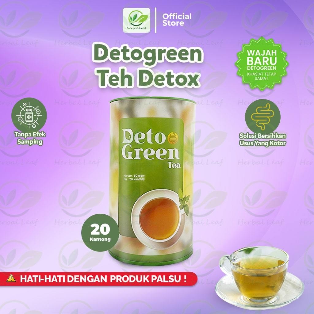 

Detogreen Teh Herbal Detox Sistem Pencernaan Membersihkan Usus Kotor Teh Celup Teh Diet