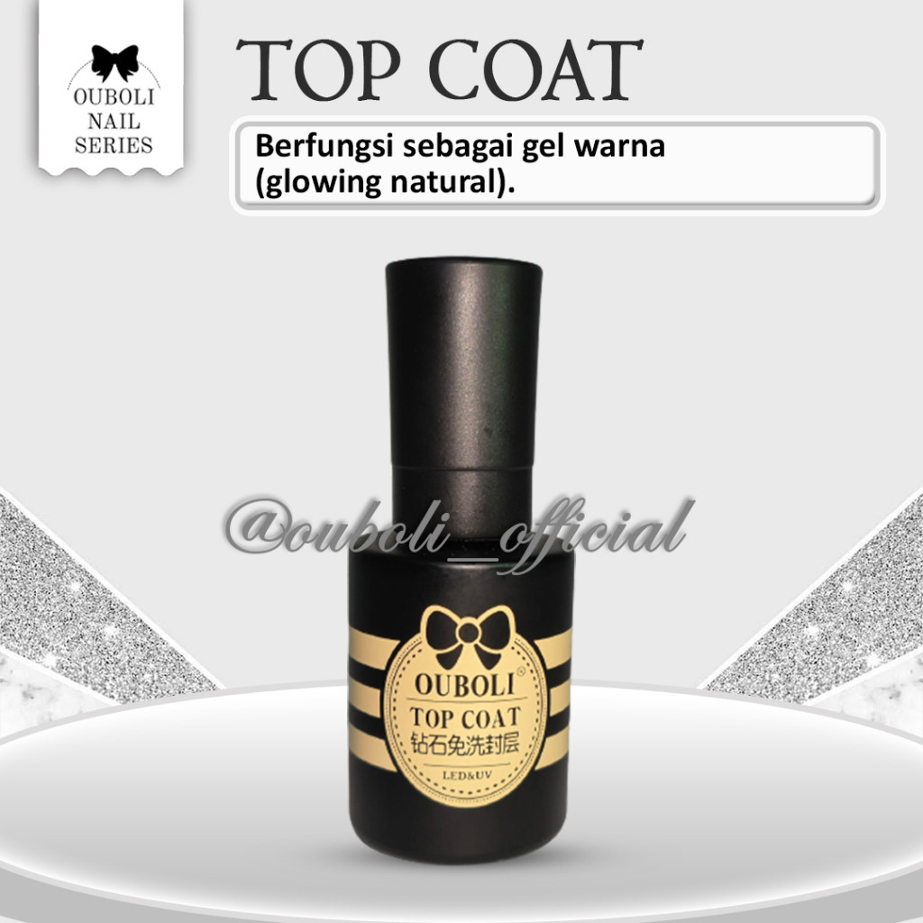 Ouboli Top Coat Diamond 20ml Glowing Natural