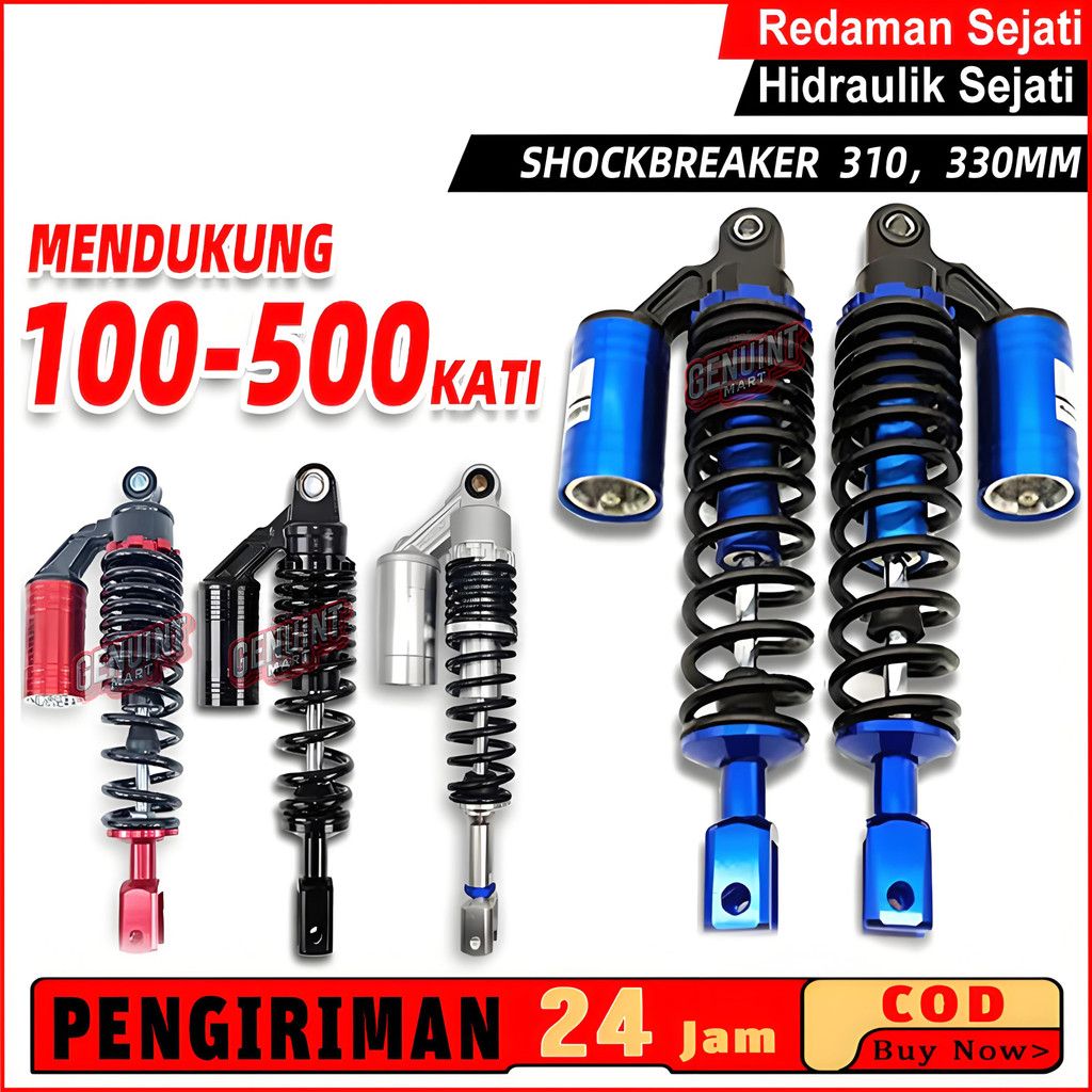 Shockbreaker Tabung Atas 310MM 330MM Belakang Motor Matic Shock Motor Adjustable Empuk Nyaman / Shoc