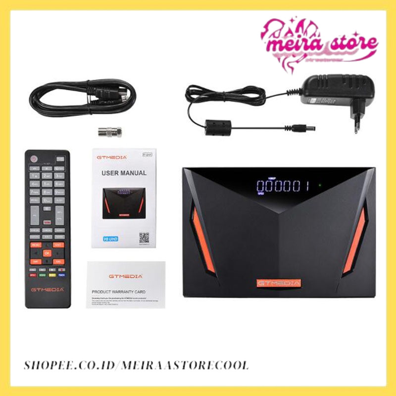 GTmedia Freesat V8 UHD Satellite Receiver DVB-S/S2/S2X+T/T2/Cable/ATSC-C/ISDBT V8UHD Support 4K Buil