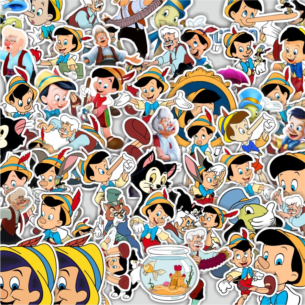 

Stiker Cutting Pack Stiker Kartun Pinocchio Isi 100Pcs Series Aesthetic Lucu Keren Untuk Koper Bahan Vynil