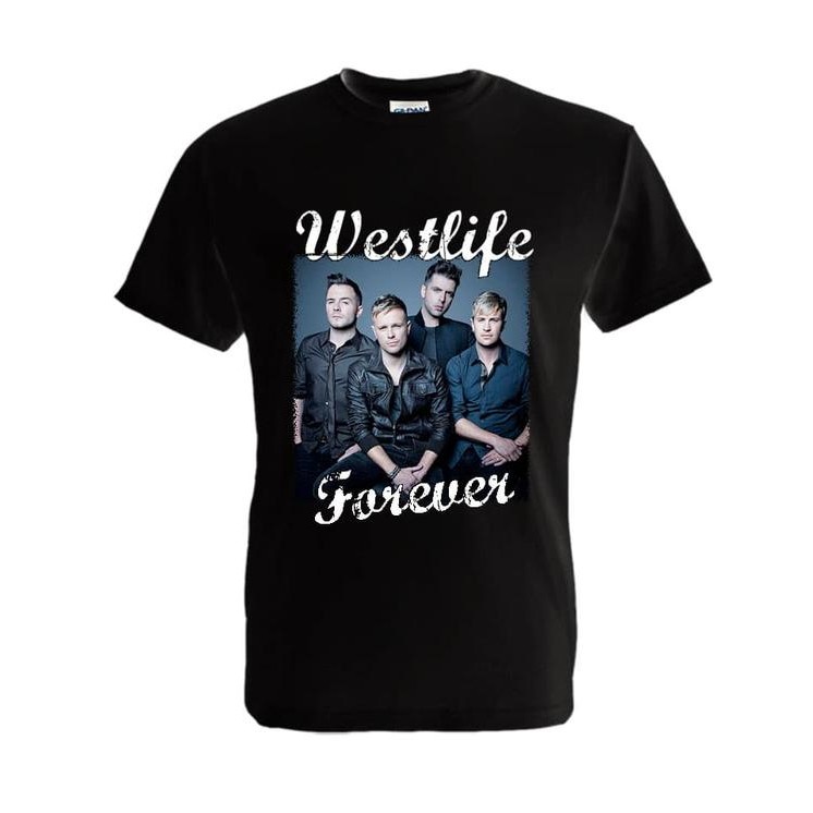 (COD) Kaos Westlife - Westlife - Forever #WestlifeJakarta - Hitam, S