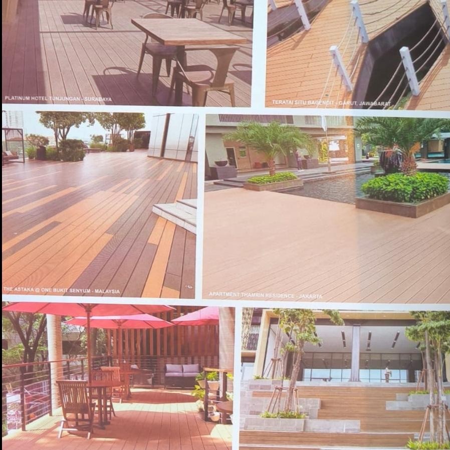 WPC Decking KA Solid / Decking WPC Kayu Asri / Lantai Kayu Asri / WPC Decking Wood - Wood Grain Grey