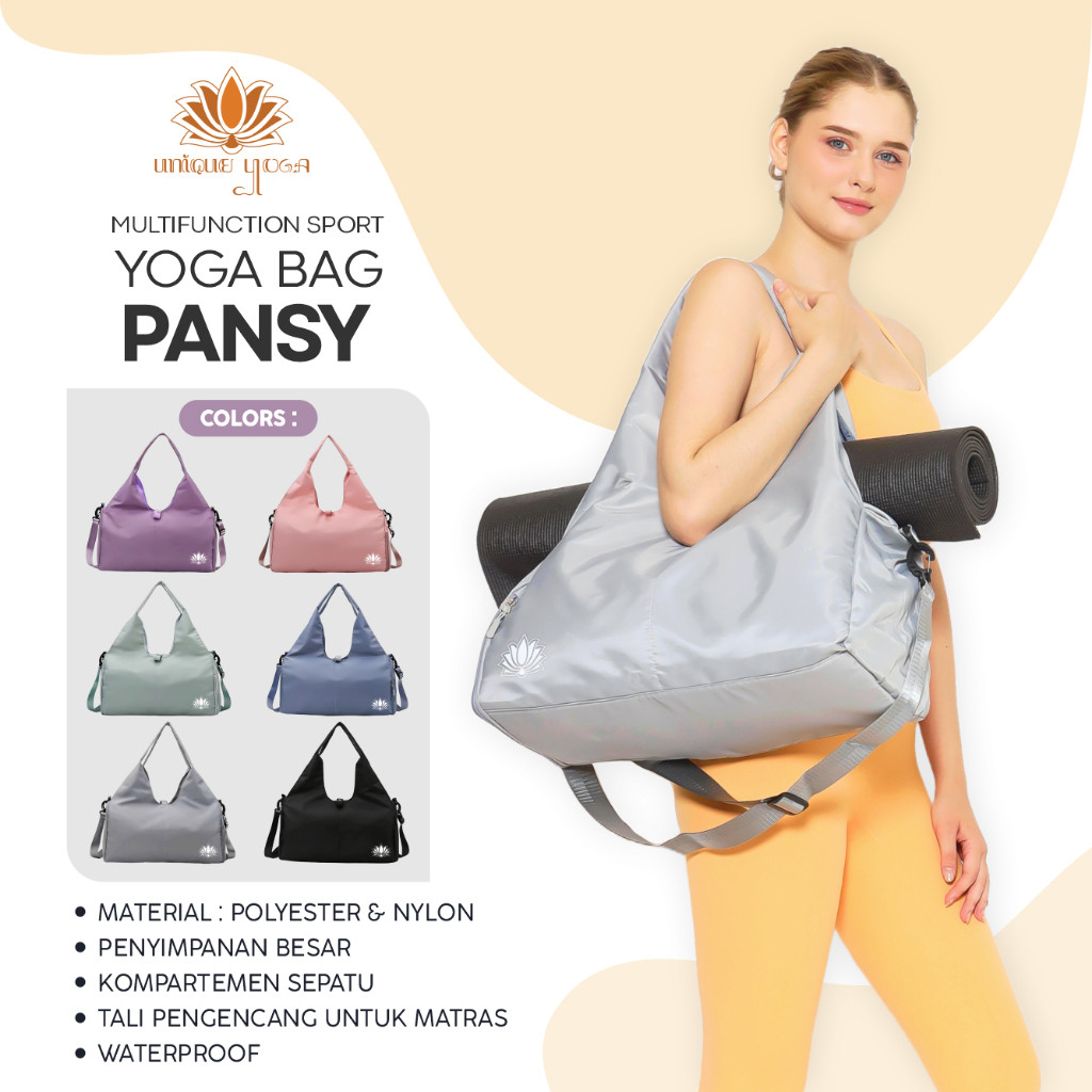 Yoga Bag Multifungsi Pansy / Tas Yoga Sporty / Yoga Bag Sporty / Tas Yoga Waterproof / Tas Olaharaga