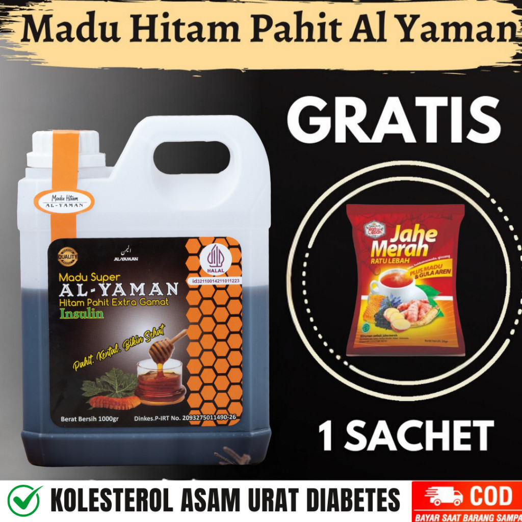 

Al-Yaman - Madu Hitam Pahit Insulin 1kg Berkhasiat Mengatasi Diabetes Menurunkan Kadar Gula Darah dan Darah Tinggi Asam Lambung