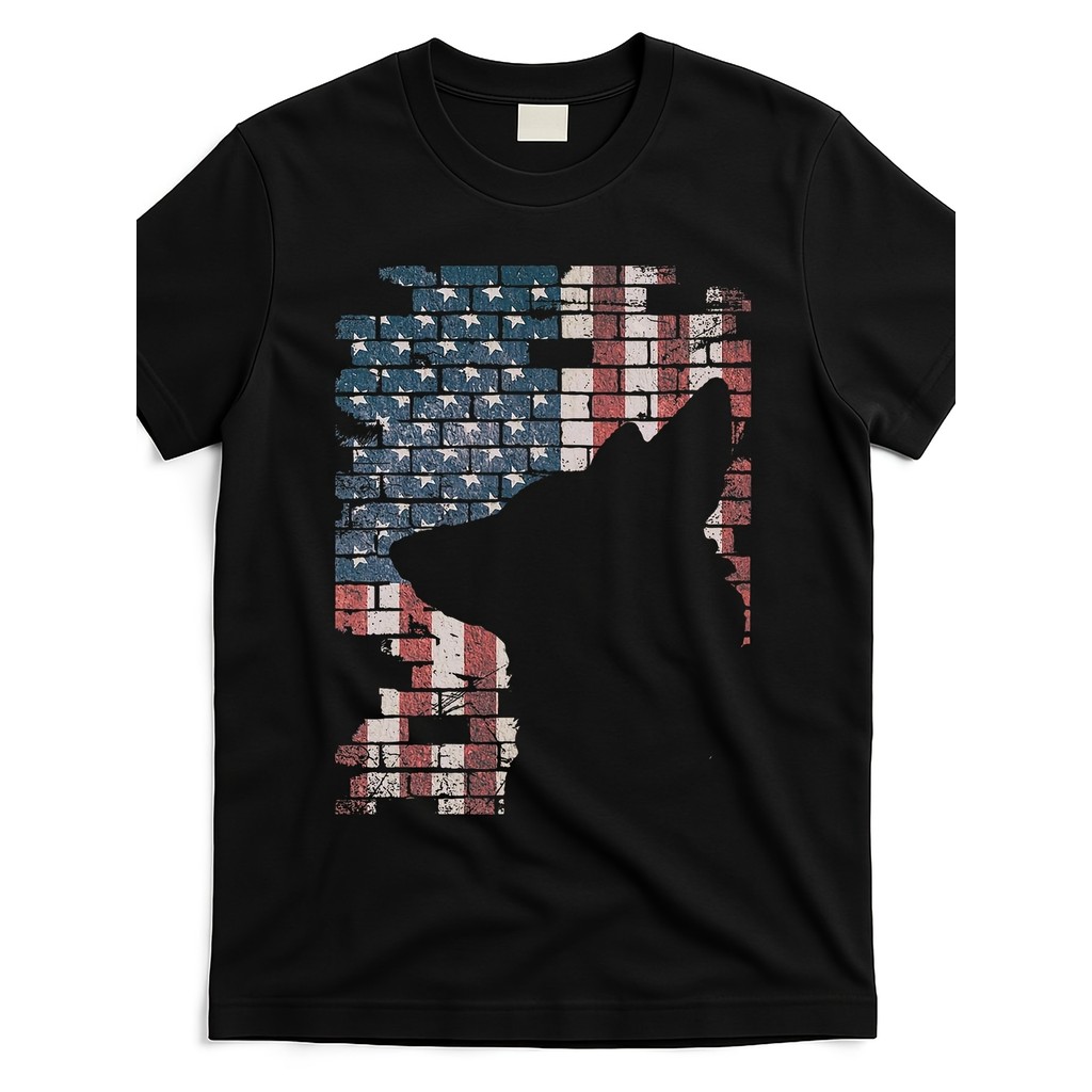 Kaos Polisi K9, Motif Bendera Amerika, Unisex, Nyaman, Cocok untuk Casual, Kaos K9