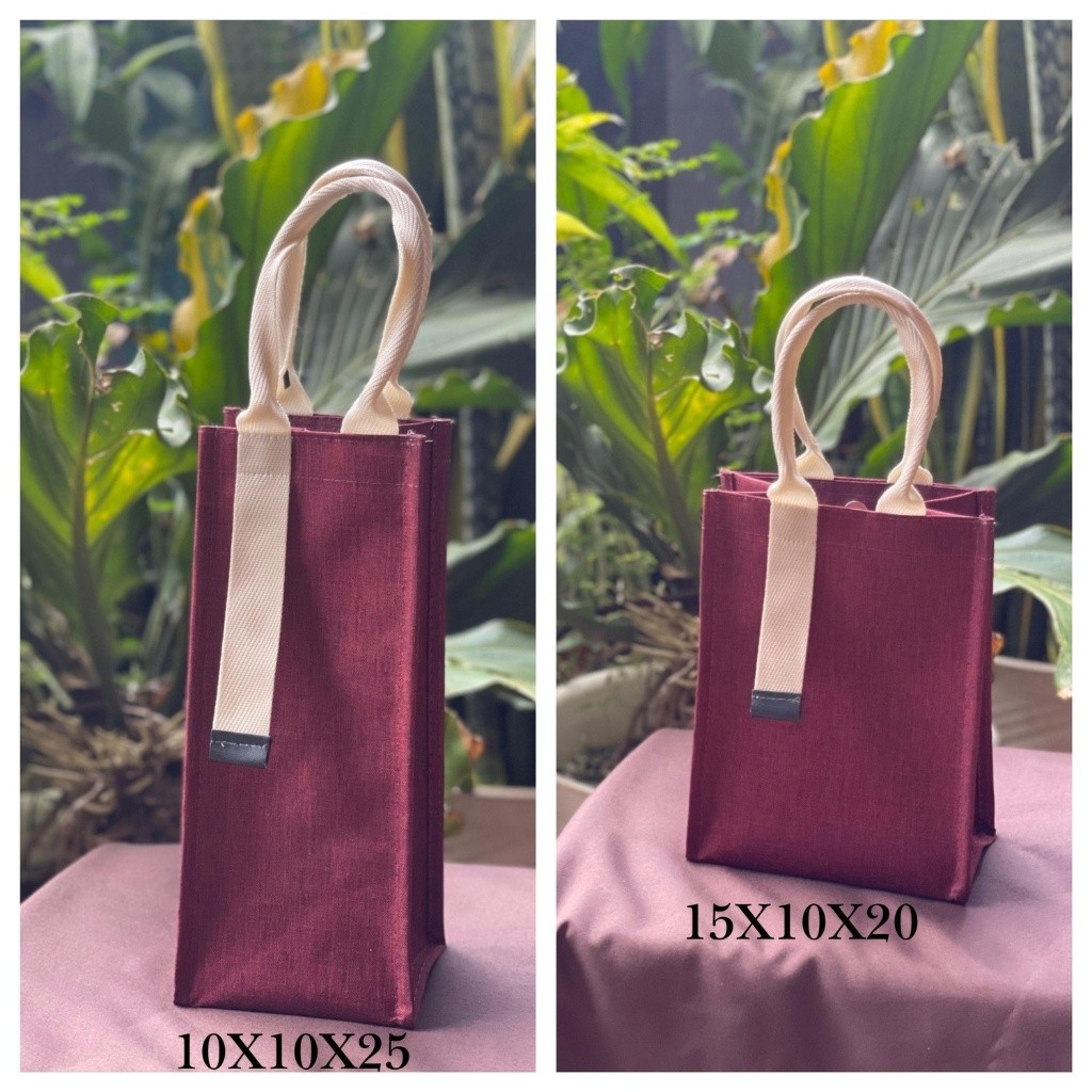 

tas souvenir denim import godiebag tas botol giftbag acc9