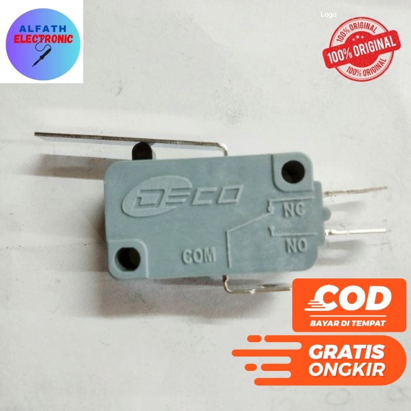 DECO MIKROSWIT MICRO LIMIT SWITCH PLAT PENDEK ORIGINAL KUALITAS BAGUS