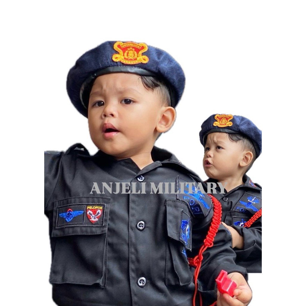 TARIMARSHOP ANJELI MILITARY - BRIMOB ANAK / BAJU BRIMOB ANAK / BAJU PROFESI ANAK / BAJU PROFESI BRIM