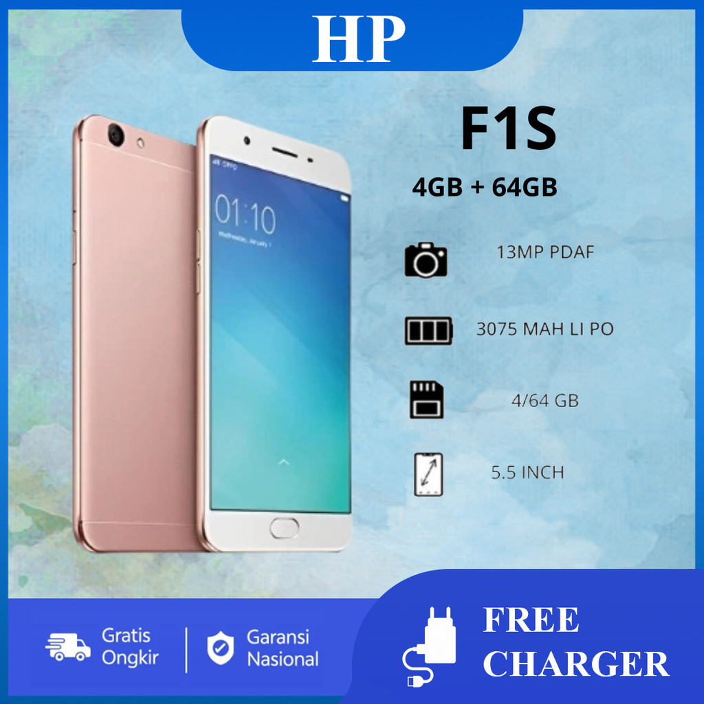 HP OPPO F1S/HP MURAH/HP F1S/RAM 4GB ROM 64GB/5.5 INCH/sebagai HP/Kamera HD Android Smartphone/GARANS
