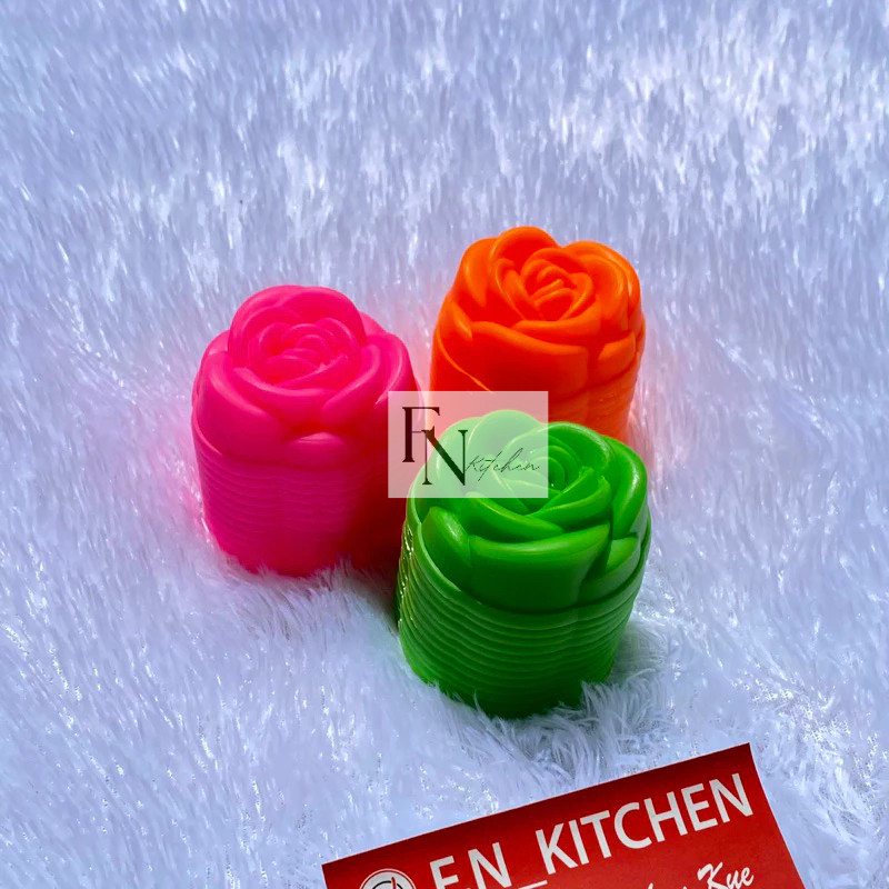 CETAKAN MAWAR KECIL CETAKAN PLASTIK JELLY AGAR PUDING COKLAT