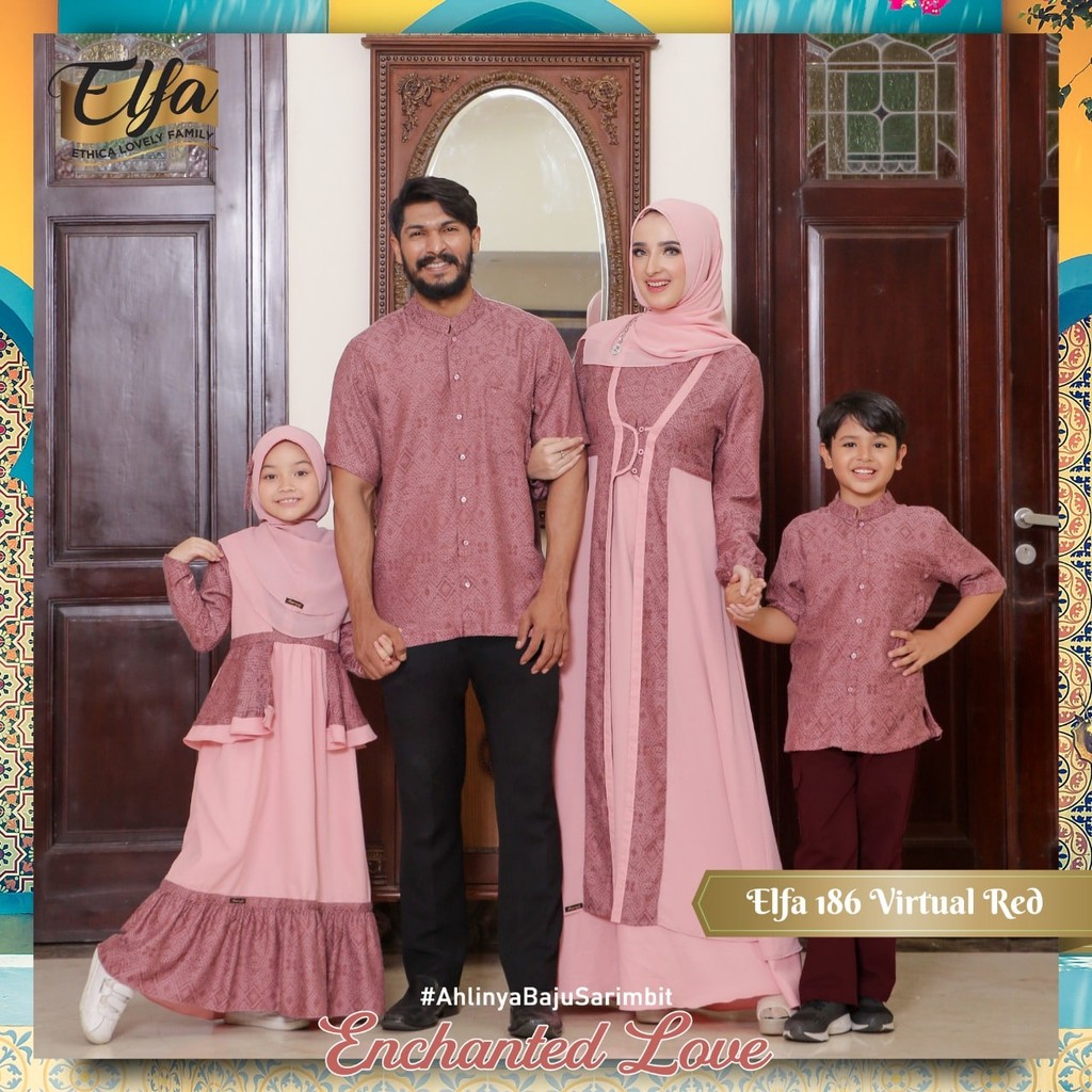 ETHICA Sarimbit Kondangan Keluarga ELFA 186 Virtual Red