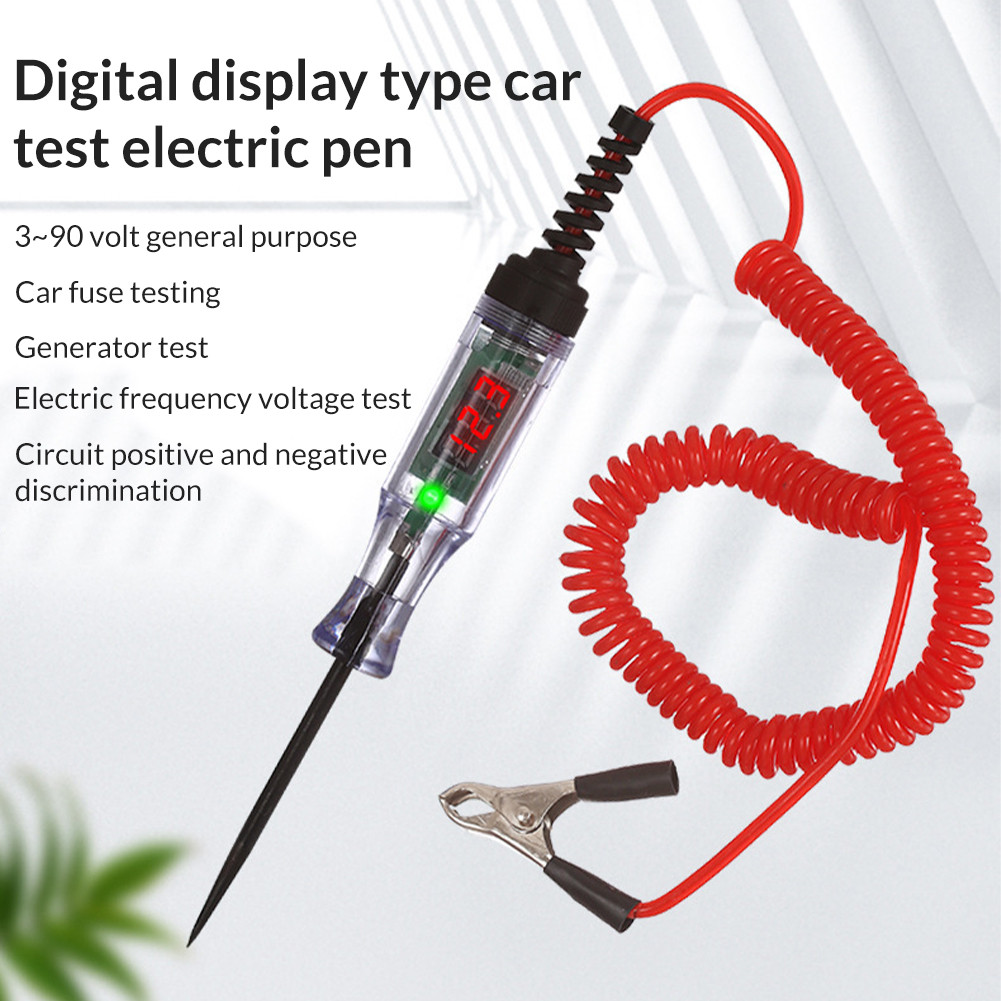 Tespen Digital DC Multifungsi Tespen Listrik Mobil Motor 3V-120v Auto Voltage Universal Digital Test