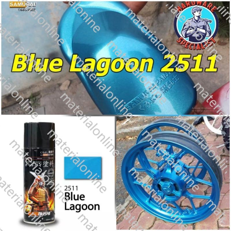 Pilox Samurai Paint 2511 BLUE LAGOON Pylox Cat Semprot Biru Metalic Metalik