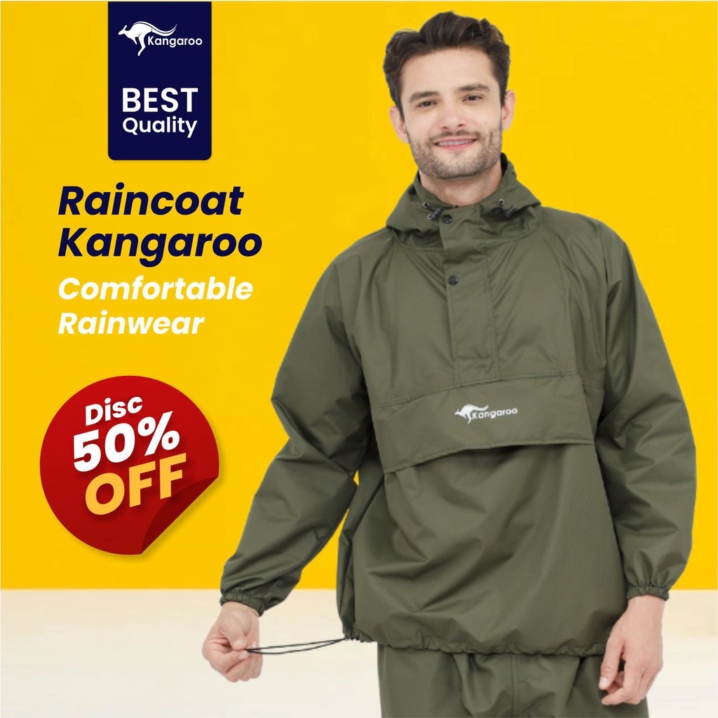 MANSAGAN  KANGAROO RAINCOAT jas hujan pria jas hujan wanita jas hujan pria tebal jas ujan dewasa jas