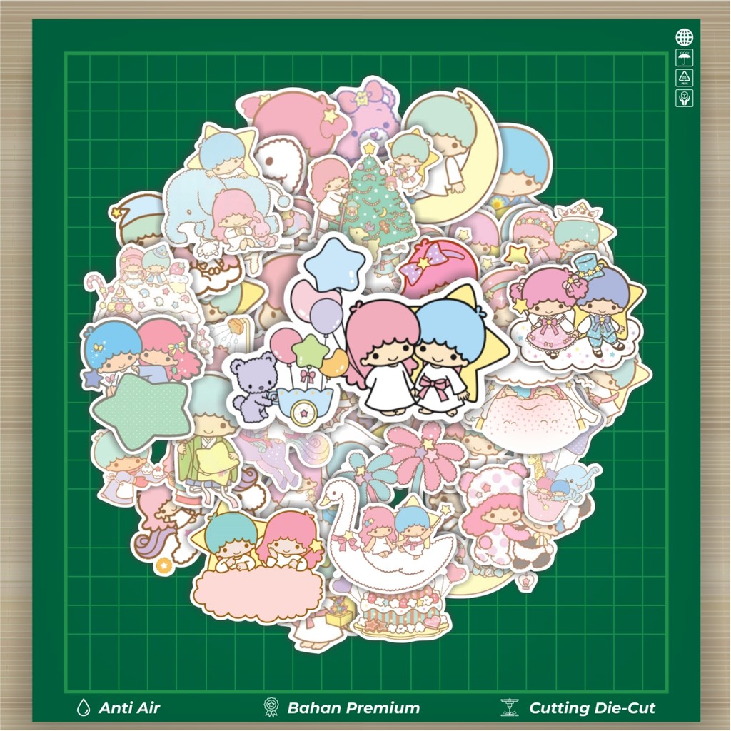 

HOT 50 PCS STIKER Stiker Little Twin Stars Cartoon Stiker Fashion Cars Decal Dingin Kartu Album Custom Vinyl Anti Air- Sticker Aesthetic Buku Journal Koper Casing HP Tablet Laptop Helm Motor Botol Minum