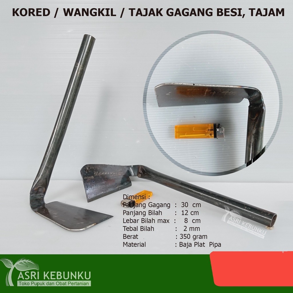 Kored Tajak  Wangkil Cangkul Kecil Gagang Besi Alat Berkebun