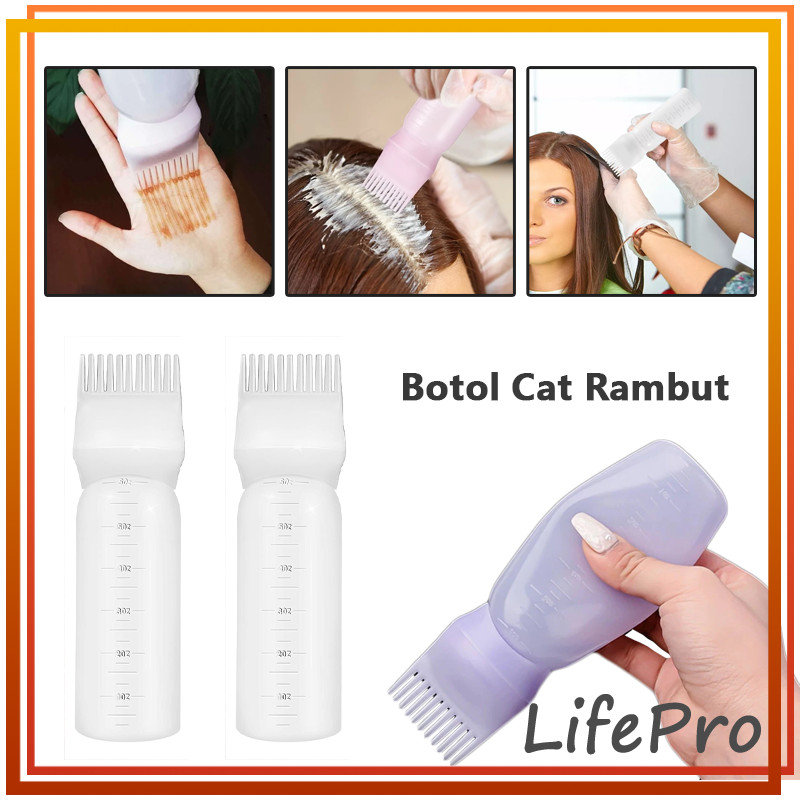 Botol Cat Rambut/Alat Cat Rambut Aplikator Cat Sisir Botol Aplikator Hair Oil Alat Semir