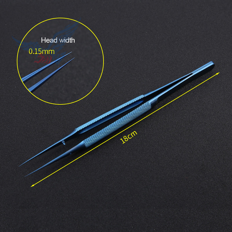 Titanium alloy stainless steel micro tweezers 0.15mm fine tweezers line tweezers straight elbow twee