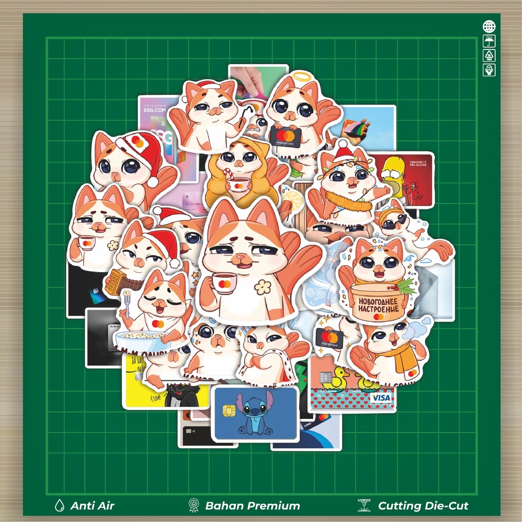 

HOT 50 PCS STIKER Stiker Master Card Stiker Fashion Cars Decal Dingin Kartu Album Custom Vinyl Anti Air- Sticker Aesthetic Buku Journal Koper Casing HP Tablet Laptop Helm Motor Botol Minum