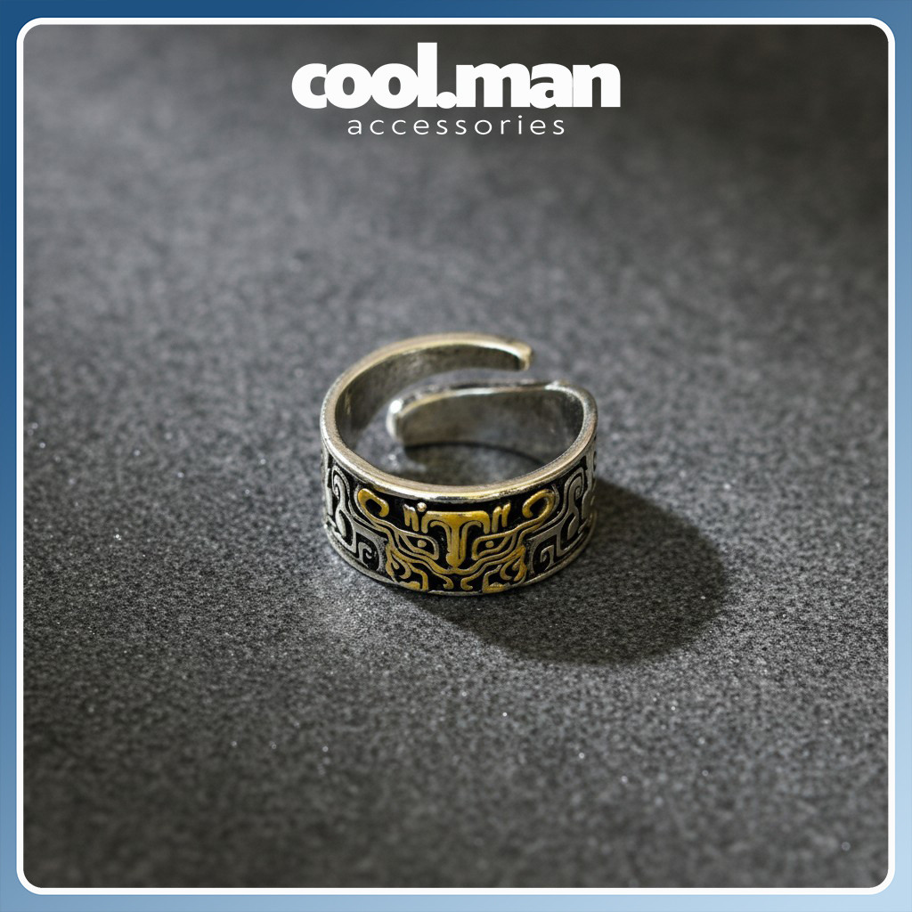 Cincin Azrak Fang aksesoris yang dapat disesuaikan [Adjustable]
