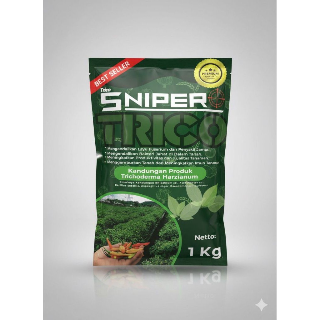 bpl - Tricosniper 1kg – Trichoderma Harzianum + PGPR (Pengendali Jamur Fusarium dan Antraknosa)
