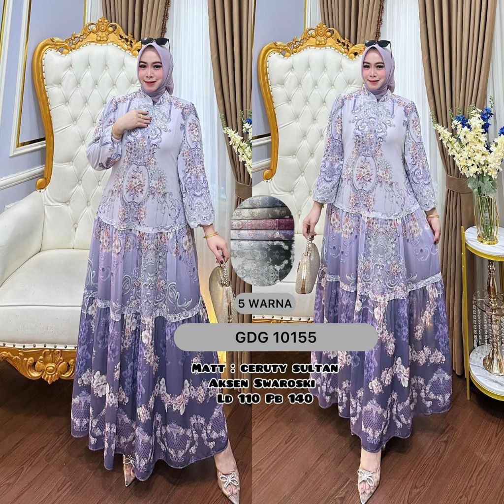 DRESS CANDA SULTAN VIRAL DRESS SUSUN DRESS RAYA GAMIS PESTA MUSLIMAH MEWAH BERKUALITAS