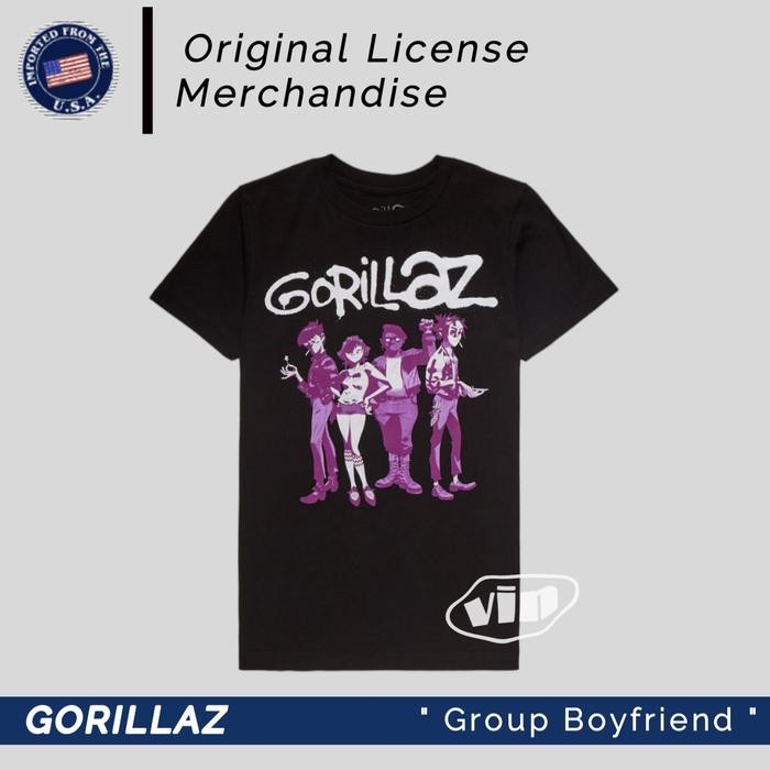 (COD) Gorillaz Kaos T shirt Music Band Original Official Licensed gorillaz - S
