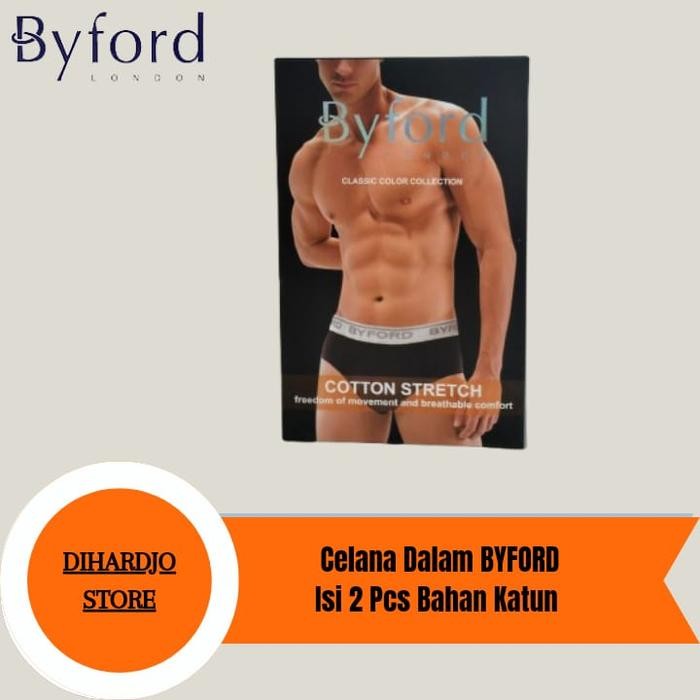 BYFORD Celana Dalam 2 Pcs Bahan Katun Segitiga Brief - S
