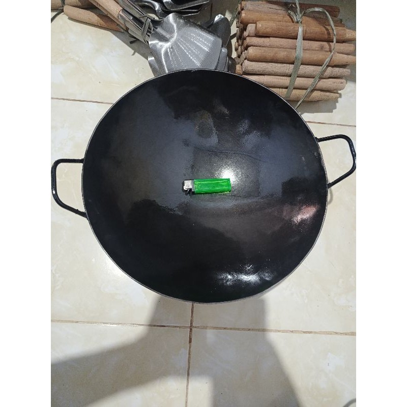 GERUSANBUPLAS WAJAN BAJA ANTI LENGKET 35cm // WOK SEASONING // Wajan Baja //Wajan Besi