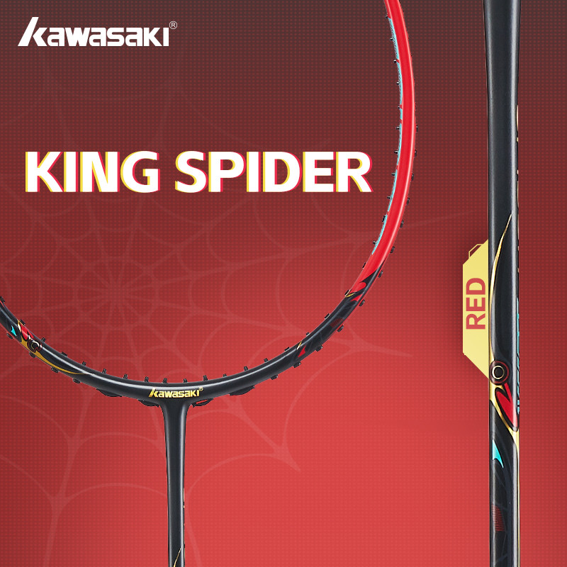 Kawasaki KING SPIDER Powerful Attack Badminton Racket 4U High Tension Badminton Racket Professional 