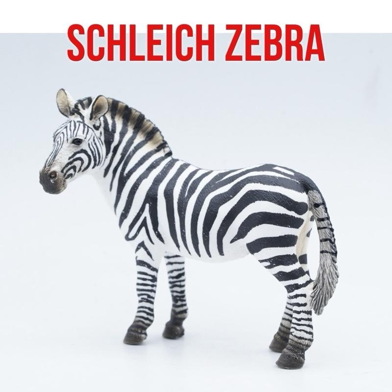 Schleich Zebra Horse Kuda Loreng  Equus Quagga Mainan Binatang Miniature Hewan Animal Figurine Pajan