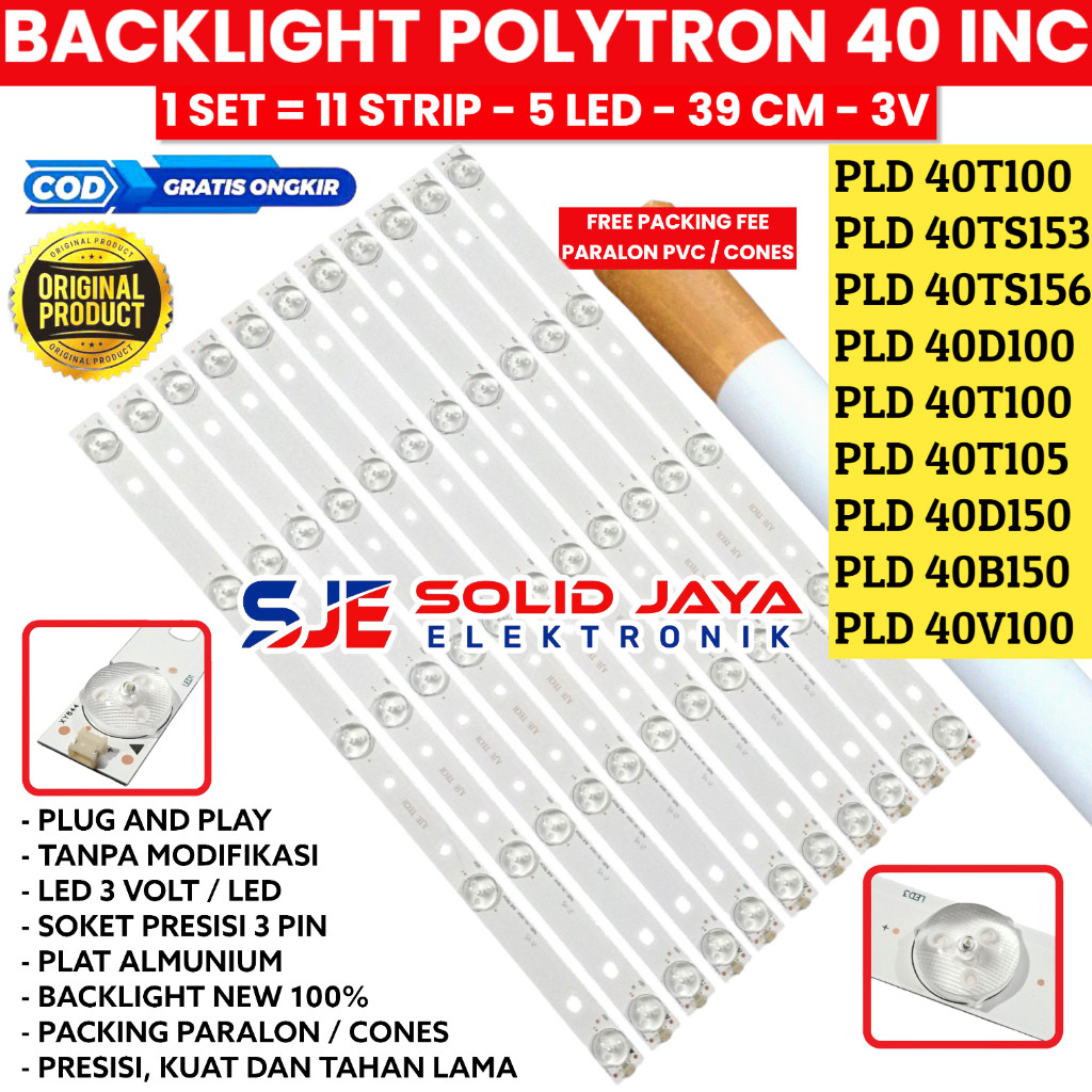 [VELFOX] BACKLIGHT TV LED POLYTRON 40 IN PLD 40T100 40D100 40V100 40T105 40D150 40B150 40TS156 40S15