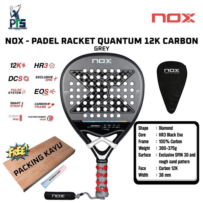 Padel Raket NOX Quantum 12K Carbon