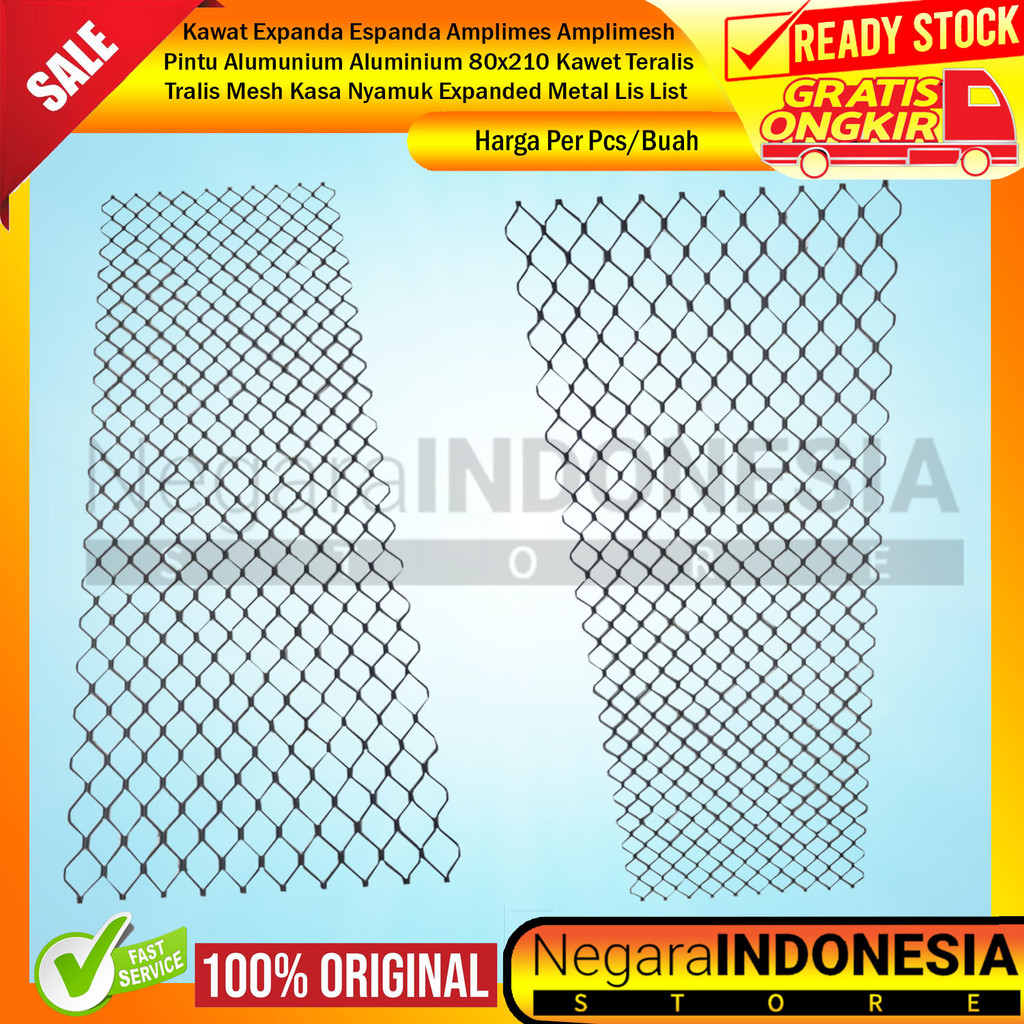 [Instant] Kawat Aluminium Expanda Amplimesh Tralis Mesh Alumunium 80x210 Amplimes Pintu Espanda Kawe