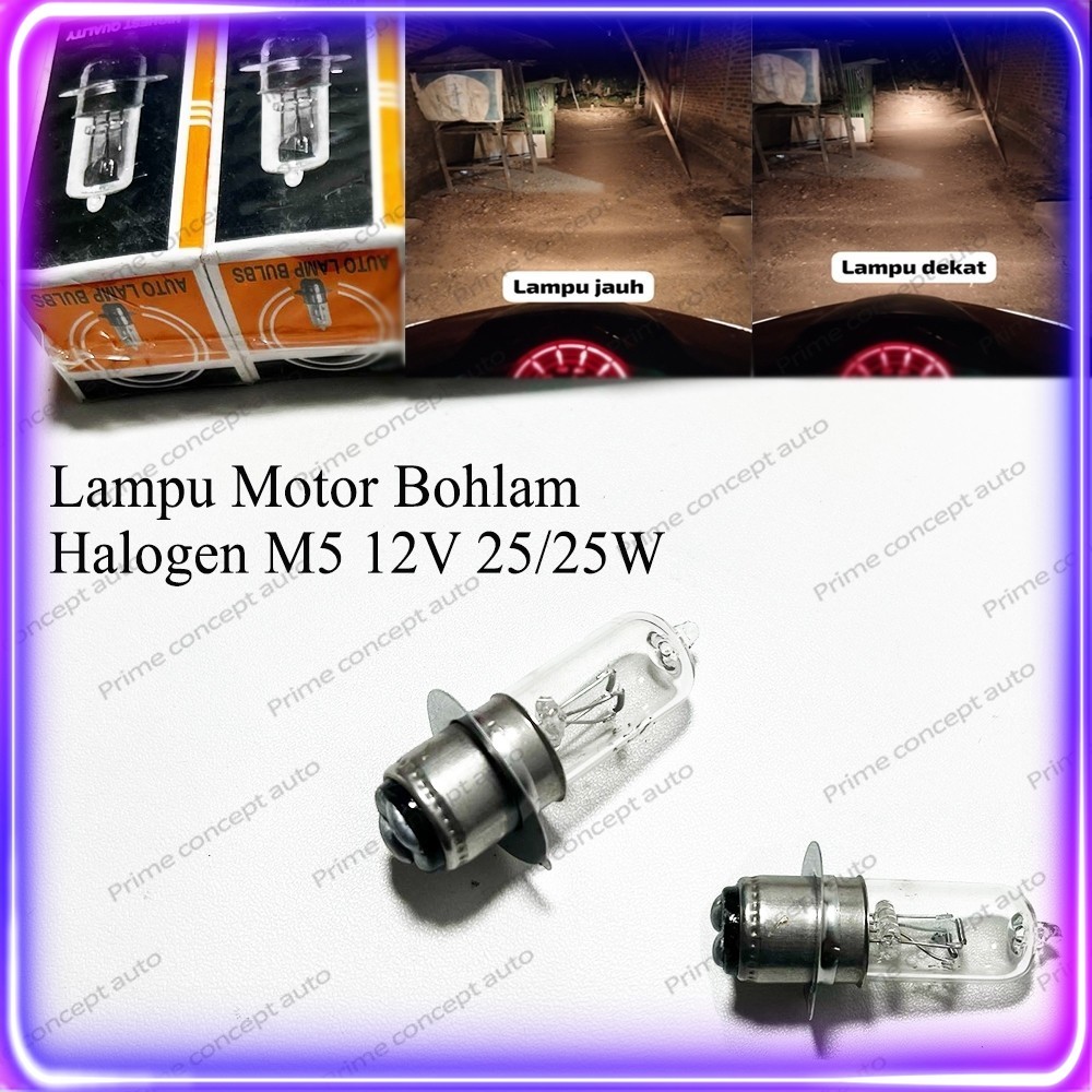 Lampu Motor Bohlam Halogen Aksesoris Motor Lampu Bohlam Untuk Tipe Manual & Matic