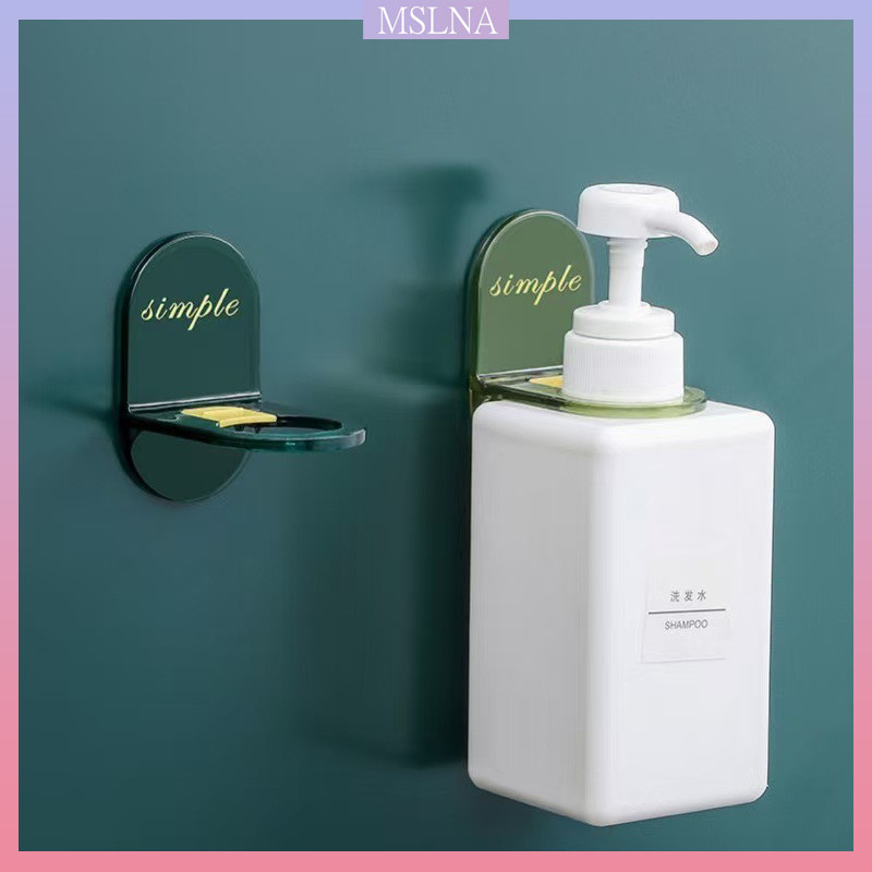 Rak sabun mandi cair, tempat sampo tanpa lubang, rak deterjen kamar mandi, sabun tangan, dudukan din
