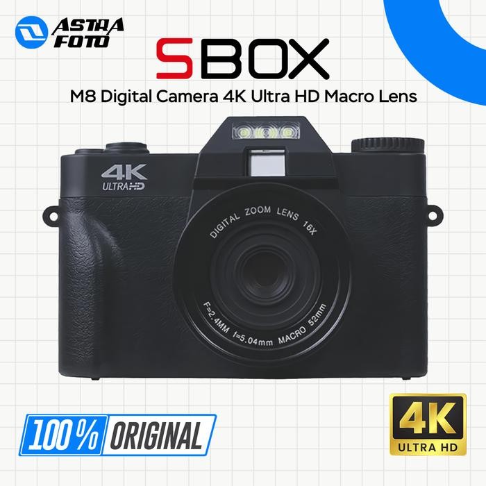 Sbox M8 Digital Camera 4K Ultra HD Macro Lens