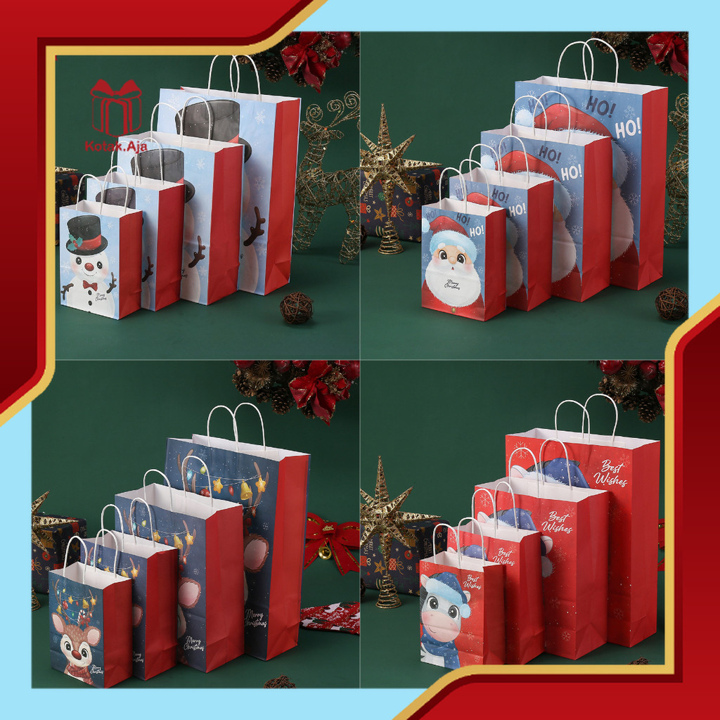 Paper Bag Natal / Hampers Natal / Tas Paper Bag Natal / Tas Kertas Natal / Paper Bag Christmas I SCF