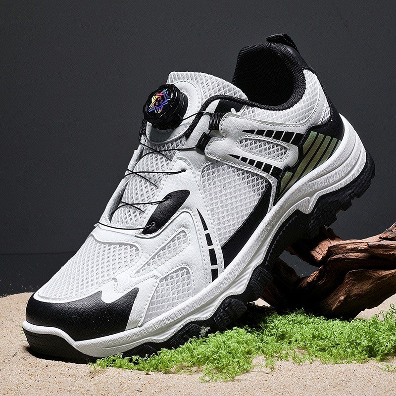 Sepatu olahraga pria sepatu santai pria putih sepatu impor dengan soket tebal dan peninggi tinggi se