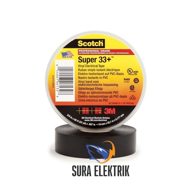 3M isolasi scotch 33+ / isolasi 3M scotch super 33+ black