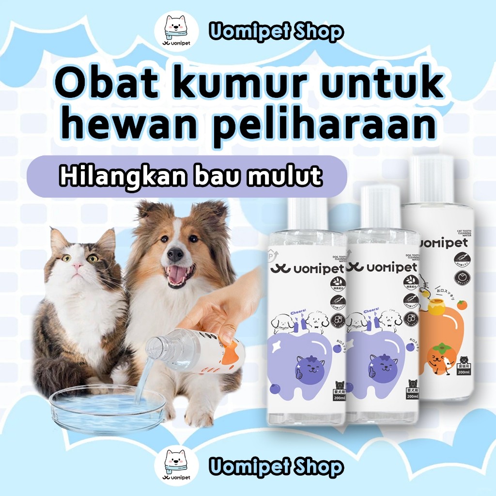 [Uomipet]Obat Kumur Hewan Peliharaan Obat Kumur untuk anjing dan kucing (botol), tambahkan ke air mi