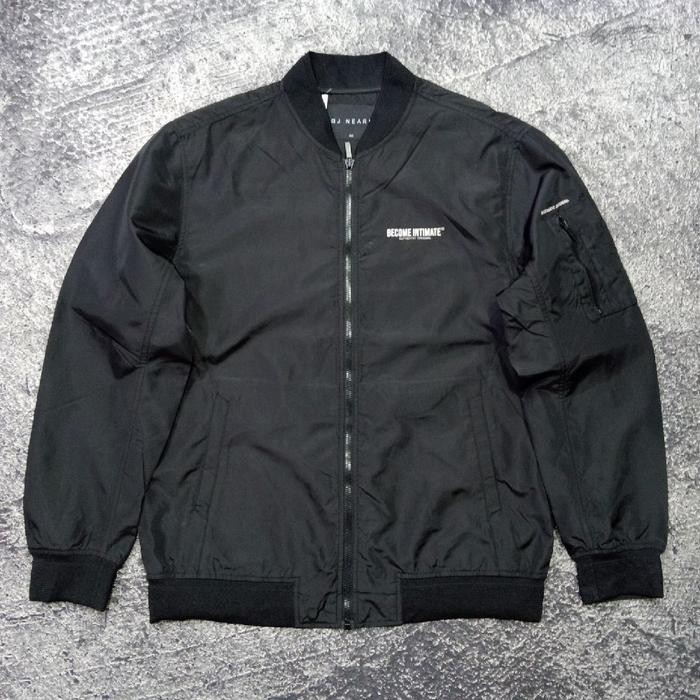 Jaket casual bomber TBJ NEARBY hitam jaket casual bagus size L