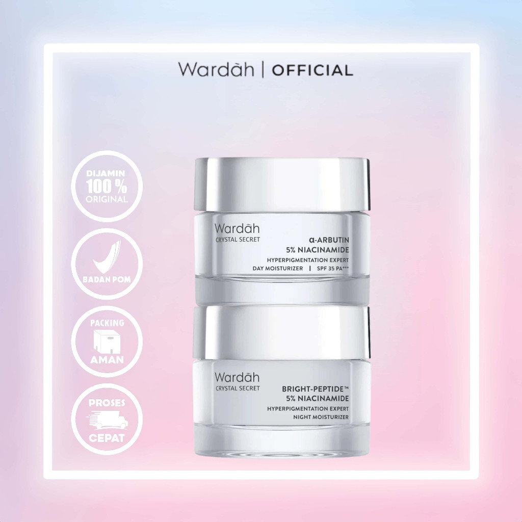 【Flash Sale】Wardah Crystal Secret Day Cream/Day Gel/Night Cream 30 gr | White Secret NEW Set Perawat