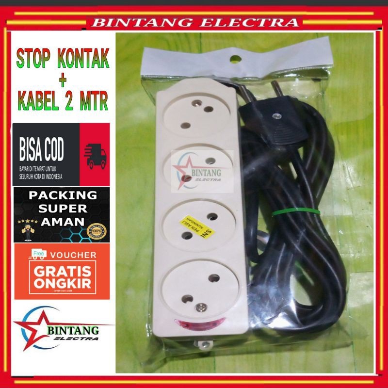 HARGA PROMO..Stop kontak + Kabel 2 meter
